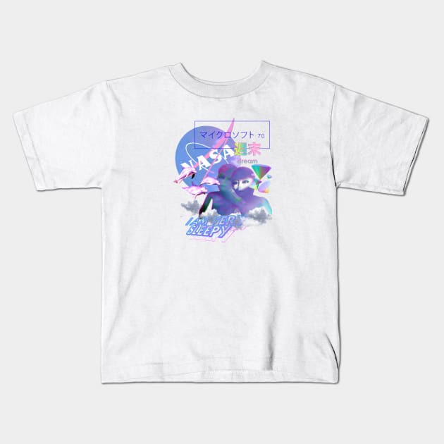 NASA Dream Vaporwave Kids T-Shirt by Simonpeters98